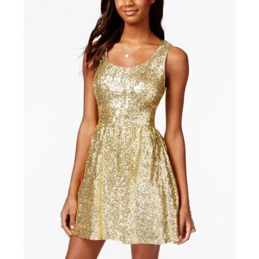 gold sequin dress size 12 Primavera Couture -4482 Strapless Fully Sequined V Neckline Short Dress 12 / NUDE GOLD